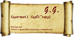 Gyarmati Gyöngyi névjegykártya