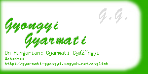 gyongyi gyarmati business card